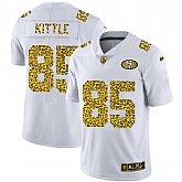 Men's San Francisco 49ers #85 George Kittle 2020 White Leopard Print Fashion Limited Stitched Jersey Dyin,baseball caps,new era cap wholesale,wholesale hats